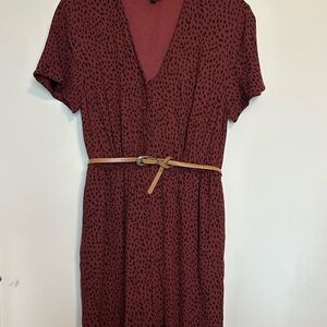 Rails Maroon Dotted jumpsuit